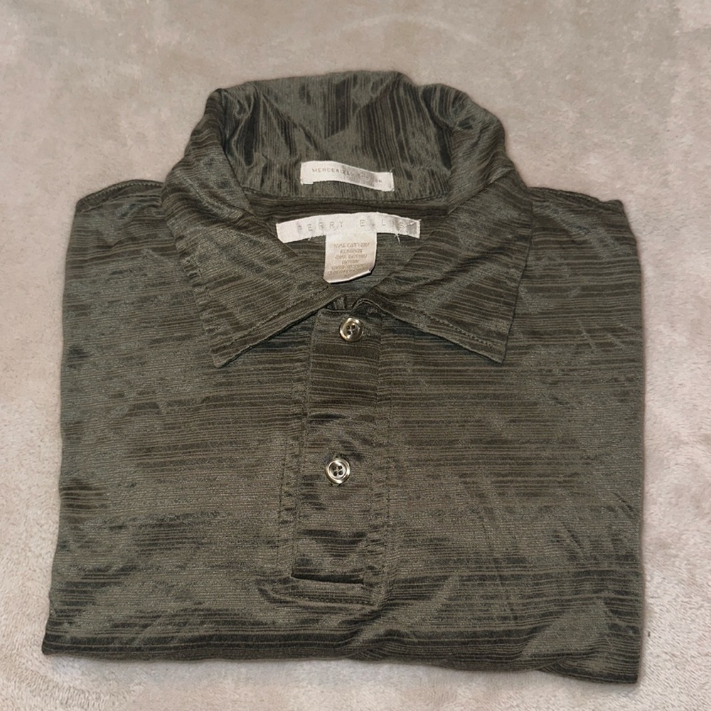 Beautiful Men’s Perry Ellis Mercerized Cotton Polo Short Sleeve Shirt